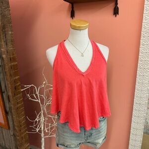 NEW! We The Free Karri Swing Halter Tank Coral V-Neck